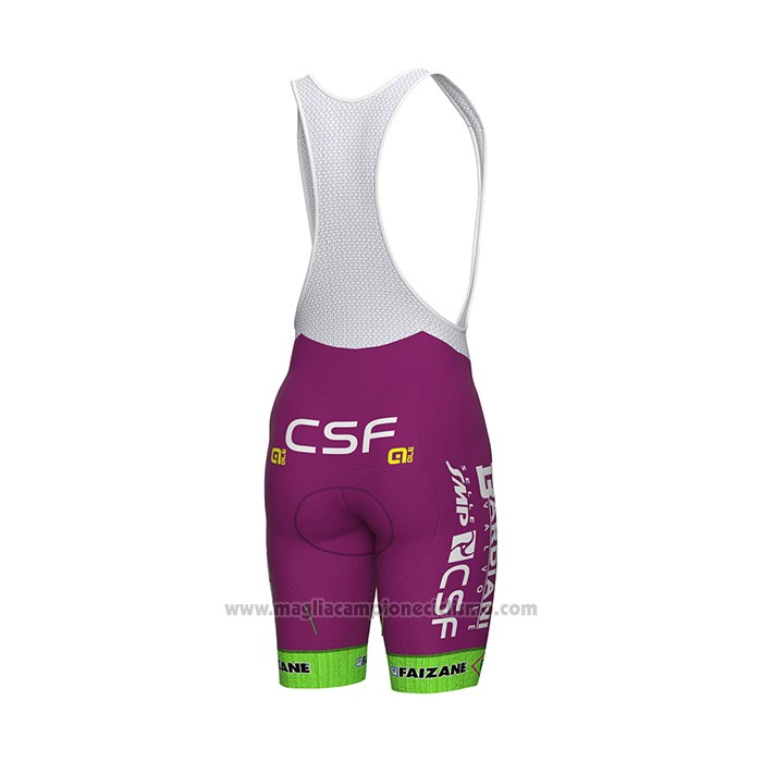 2022 Abbigliamento Ciclismo Bardiani Csf Viola Manica Corta e Salopette